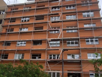 Rezidence RoSa Praha - fasádní lešení Layher Blitz