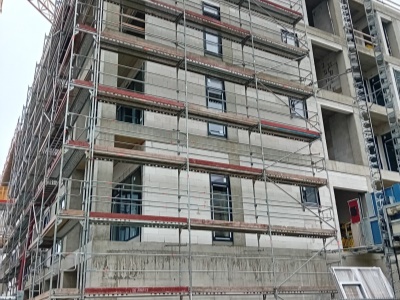 Rezidence Odra Praha- fasádní lešení Layher Blitz